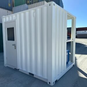 Contenedor de 10 Pies Blanco Modificado con Aire Acondicionado